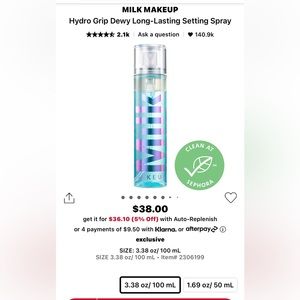 NIB MILK Hydropro setting spray 100ml